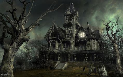 HD wallpaper: haunted house digital wallpaper, Halloween, spooky, tree ...