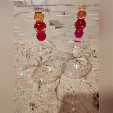 Pier 1 Dining Pier One Retro Wine Glasses Poshmark