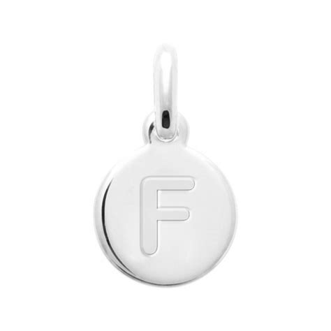 Pendentif Lettre F Argent massif 925 000 rhodié Homme Femme