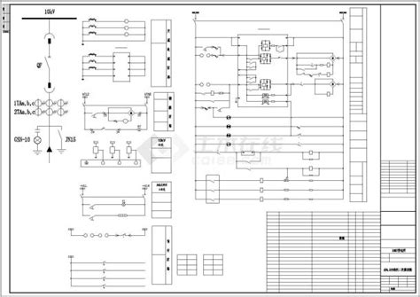 【江苏省】10kv一次系统图及全套二次原理图设备控制原理图土木在线
