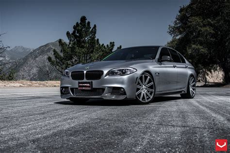 Menacing Silver Bmw Series Wearing Custom Vossen Multispoke Wheels