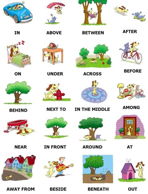 Prepositions Of Place With Pictures