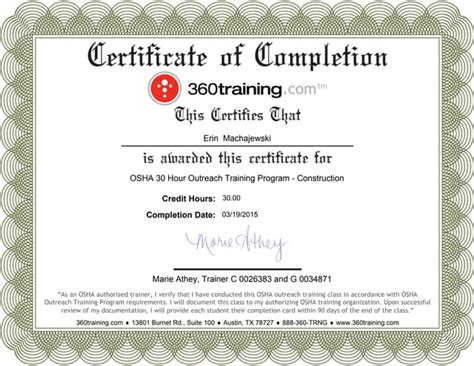 Osha 30 Hr Certificate Ppt