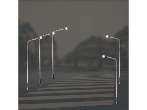 5pcs Model Railway Warm White HO Scale Lamps Post Street Light Single