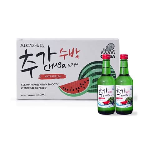 Chuga Watermelon Soju 360ml Bundle Of 20 Korean Shopee Singapore