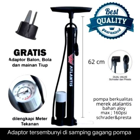 Jual Pompa Ban Tabung Meter Sepeda Motor Mobil Pompa Ban Manual