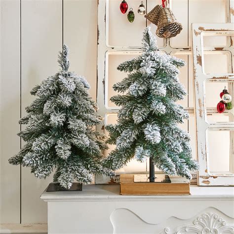 Lot De 2 Sapins Décoratifs Willroy Vertblanc Loberon