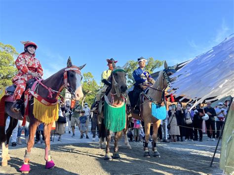 2022年10月1日みあれ祭外乗～10月2日宗像大社流鏑馬神事 カナディアンキャンプ九州 最新情報 カナディアンキャンプ乗馬クラブ 福岡・八ヶ岳・北海道での乗馬は当クラブへ