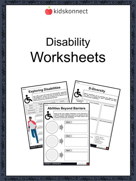 Disability Worksheets Types Causes Factors Impact Worksheets