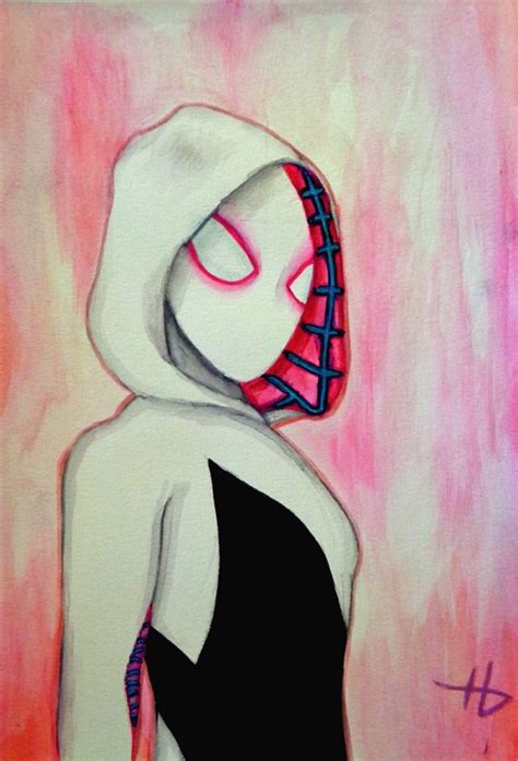 Original Spider Gwen Comic Art Marvel Into Spider Verse Etsy