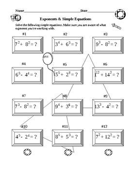 Exponents and Equations | Exponents, Teaching math, Equations