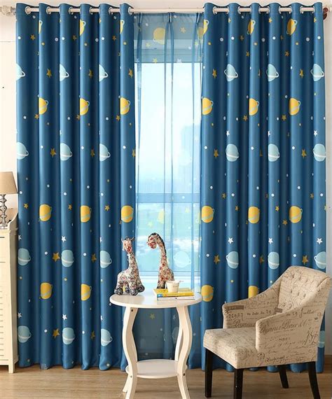 Ready Made Astronomical Curtains Moon/Star /Planet Skye Curtains for Kids / Children's Bedding ...