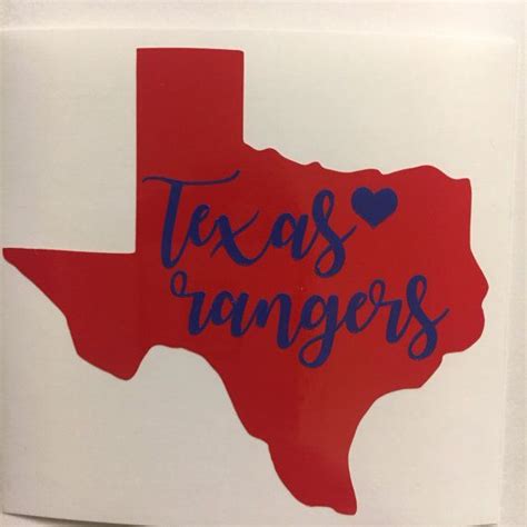 Texas Rangers Sticker Vinyl Decal Baseball Dallas Crafts Vinyl