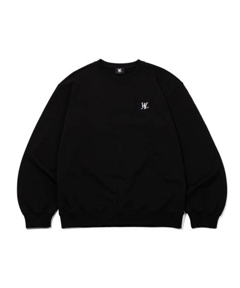 MUSINSA公式 WOOALONG Signature balloon over sweatshirt BLACK