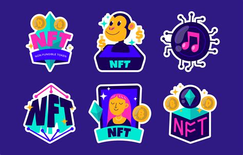 NFT Sticker Pack 5362819 Vector Art At Vecteezy