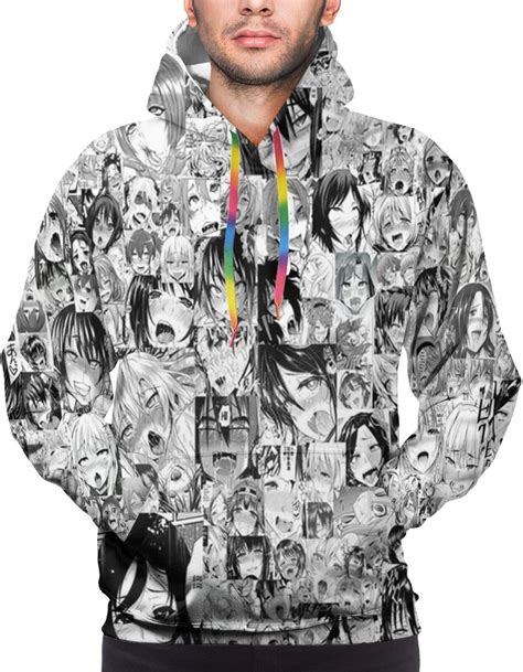 Otaku Sudadera Con Capucha Para Hombre Diseño De Anime Color Blanco