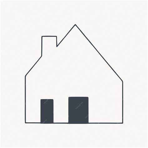 premium vector minimalist house outline drawing