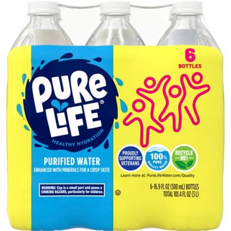 Pure Life® Purified Bottled Water 6 Bottles 169 Fl Oz Kroger