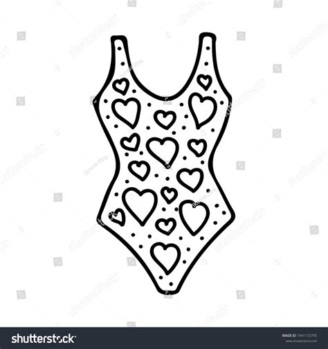 Illustration Female Bathing Suit Bikini Heart Stock Vector Royalty Free 1941172795 Shutterstock
