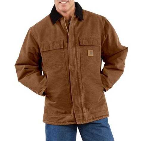 Carhartt Sandstone Duck Arctic Quilt Lined Traditional Coat C26