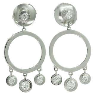 Vintage Estate Cartier White Gold circa 1999 Earrings For Sale at 1stDibs