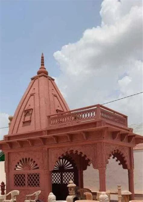 Hand Carved 14 Feet Red Sandstone Temple Thickness 4inch At Best