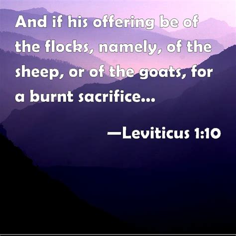 Leviticus And If His Offering Be Of The Flocks Namely Of The