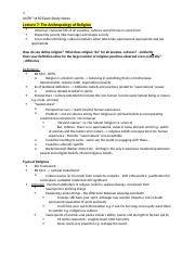 Anthro Final Exam Notes Docx 1 ANTH 1150 Exam Study Notes Lecture 7