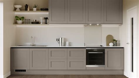 Mushroom Single Wall Fitted Kitchens Kitchens Howdens