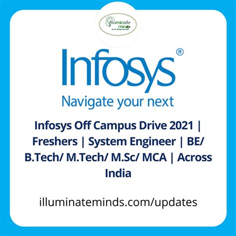 Infosys Off Campus Drive Freshers System Engineer Be B Tech