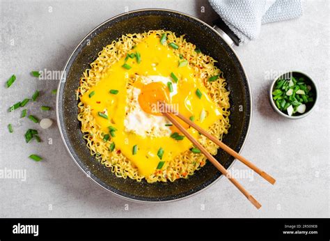 Kujirai Ramen Shin Ramyeon Or Ramyun With Egg Melted Cheese And