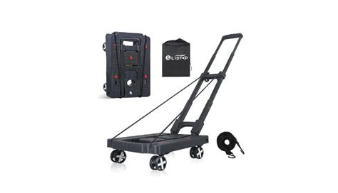 LIDTOP Folding Hand Truck Dolly, Lightweight Dolly Luggage Cart ...