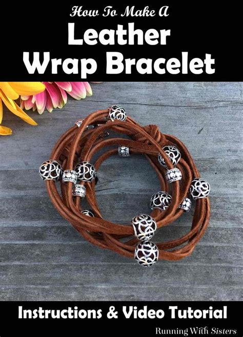 How To Make A Leather Wrap Bracelet Running With Sisters Diy