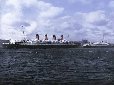 RMS Mauretania in white paint, sometime in the 1930's [1000 × 632] : r/Oceanlinerporn