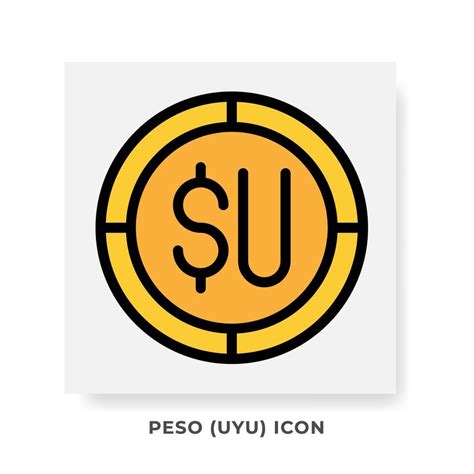 Peso UYU Currency Icon. Uruguay Financial Symbol Flat Icons, in Golden Color Graphic Design ...