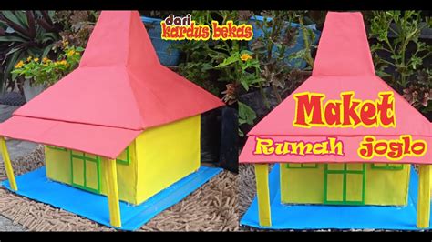 Cara Membuat Maket Rumah Joglo Rumah Jawa Dari Kardus DIY Miniature