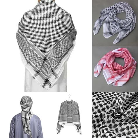 Come Cotton Plaid Shawl Islamic Traditional Costumes Multifunction