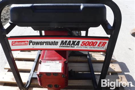 Coleman Powermate Maxa 5000 ER Electric Generator BigIron Auctions