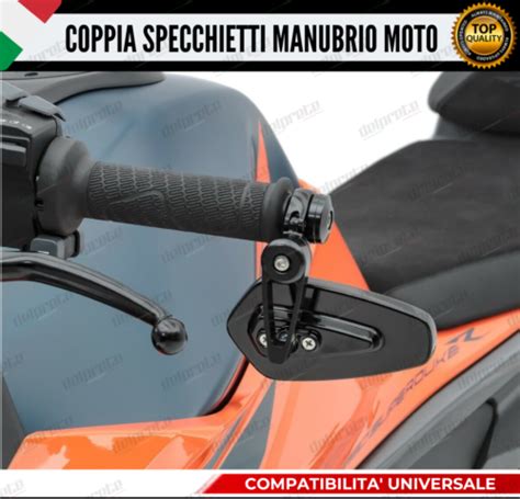 Coppia Specchietti Retrovisori Manubrio Per Ktm Duke Moto Scooter