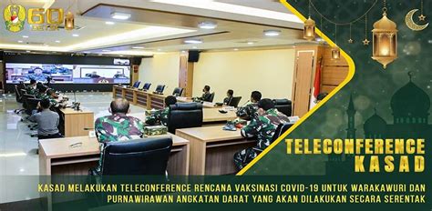 Kasad Melakukan Teleconference Rencana Vaksinasi Covid Untuk