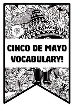 Cinco De Mayo Vocabulary Cinco De Mayo Zentangle Coloring Pages