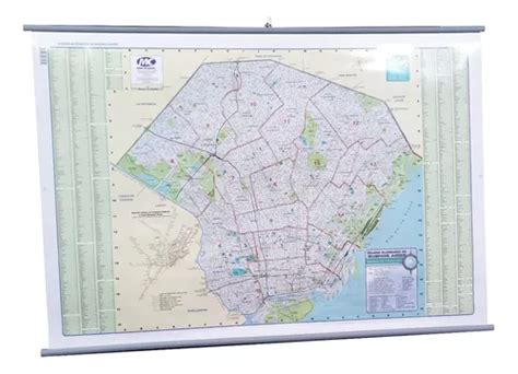 Mapa De Caba Con Calles Y Barrios Varillado 95x65cm