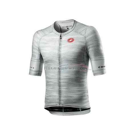 Abbigliamento Ciclismo Castelli Manica Corta Grigio Bianco