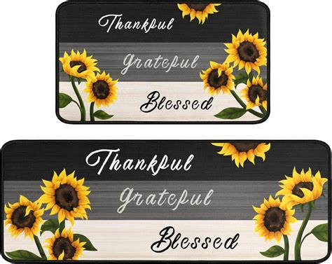 Sunflower Kitchen Rugs Kitchen Mat Set Of 2 Sunflower Decor