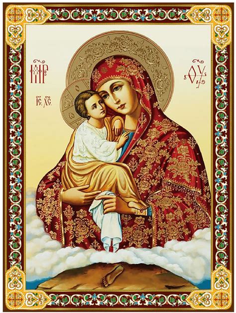 Virgin Mary Of Pochaev Orthodox Icon With Stand Large At Holy