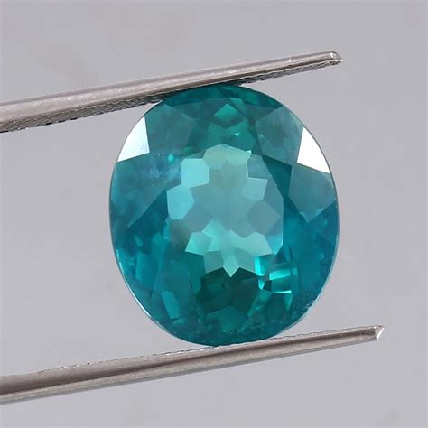 Aaa Flawless Green Blue Ceylon Parti Sapphire Loose Oval Cut Gemstone