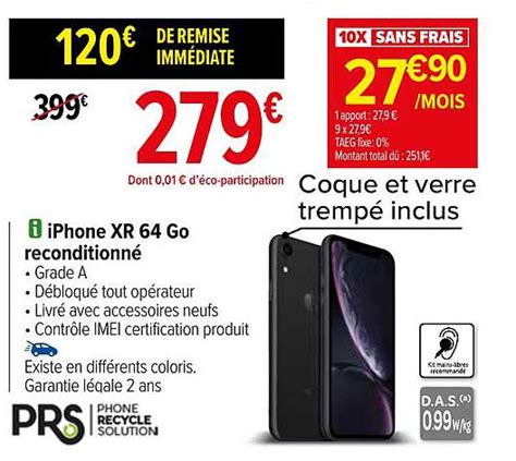 Promo Iphone Xr Go Reconditionn Chez Carrefour Icatalogue Fr