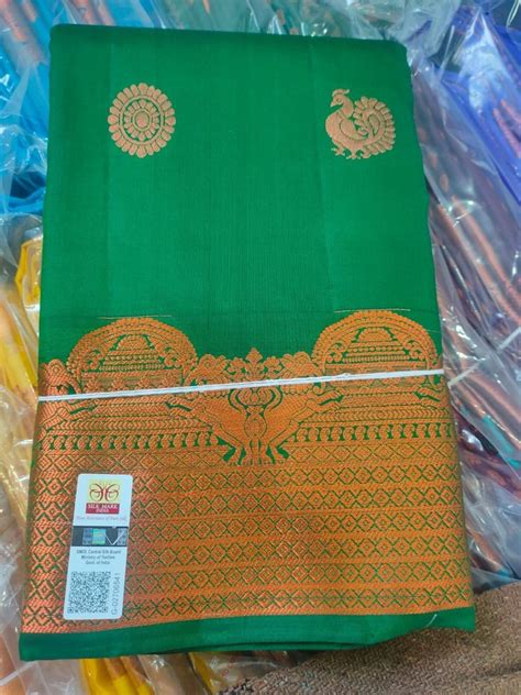 Pure Kanchipuram Wedding Wear Silk Saree 6 M With Blouse Piece At