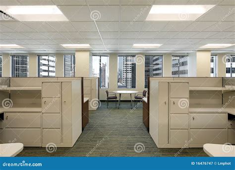 Cubicles In Downtown Office Building Stock Image Image Of Upscale