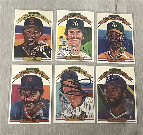 Lot Of 24 Signed Autographed 1982 Donruss Diamond Kings Baseball